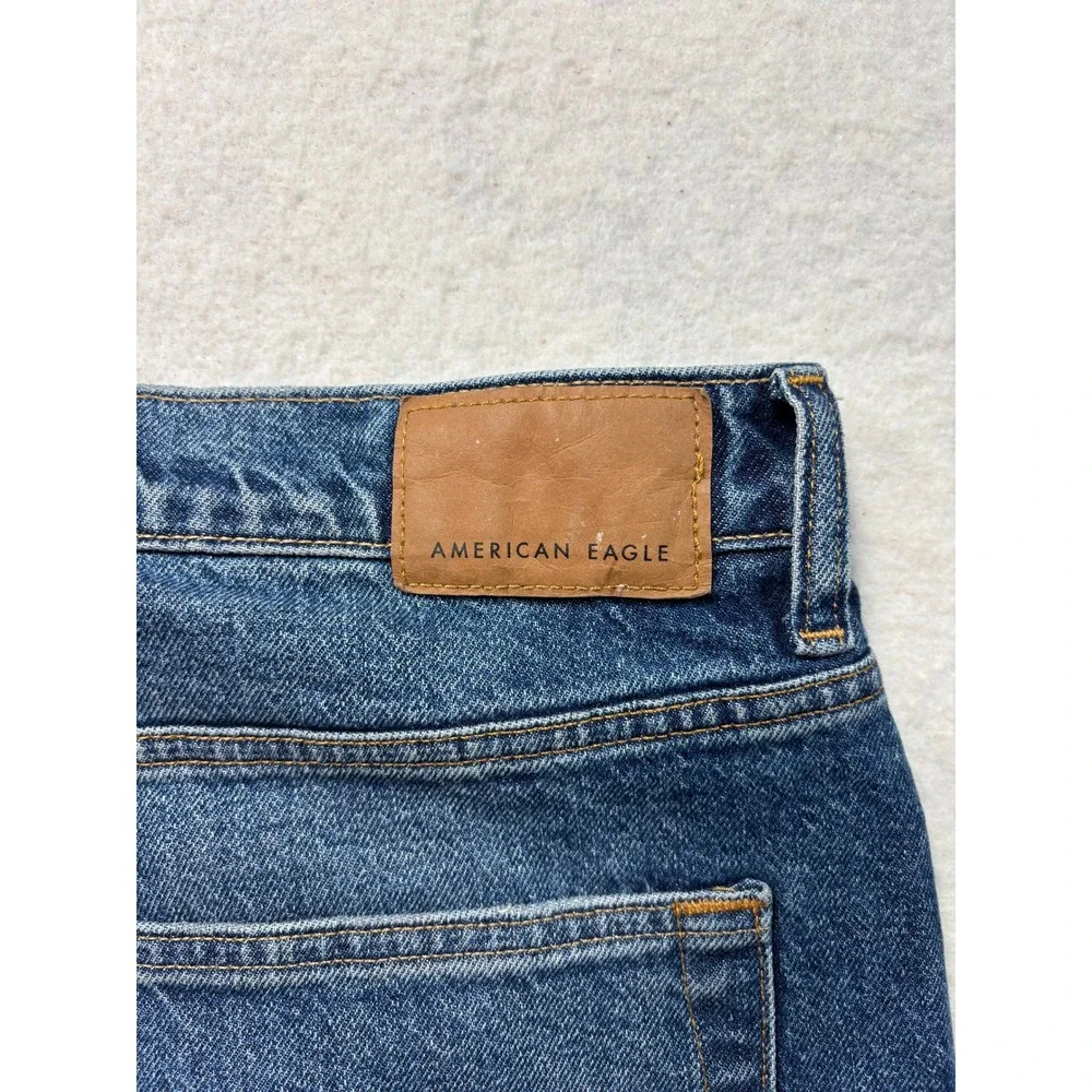 American Eagle Loose Fit Easyflex Jeans Mens 34x34 Medium Wash Wide Leg #1089